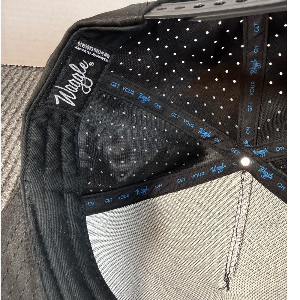 Waggle Golf ABC Supply Co Job Done Snapback Hat Black Perforated Performance Cap - Picture 6 of 7